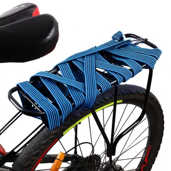 Secure Bike Rack Loads With an Elastic Luggage Strap