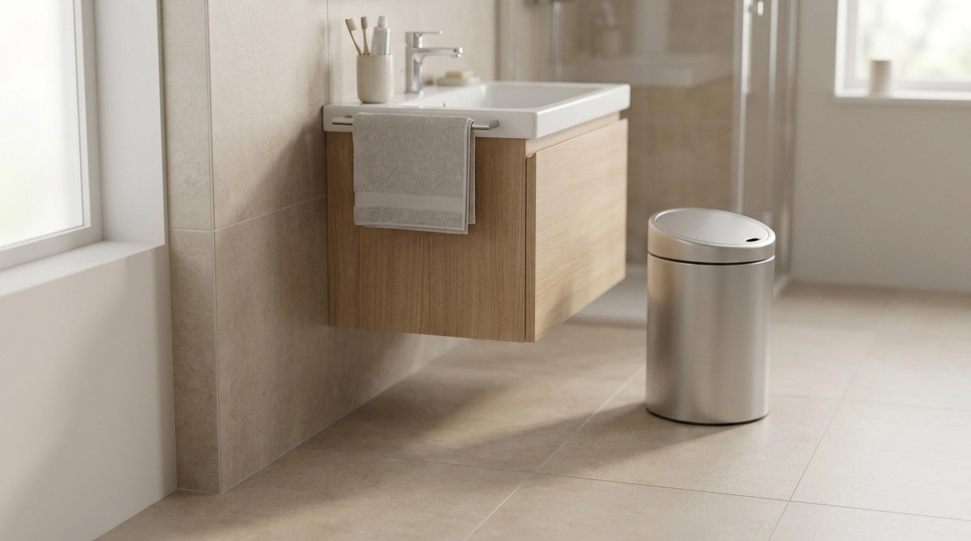 9L Touchless Sensor Trash Can for Small Bathrooms