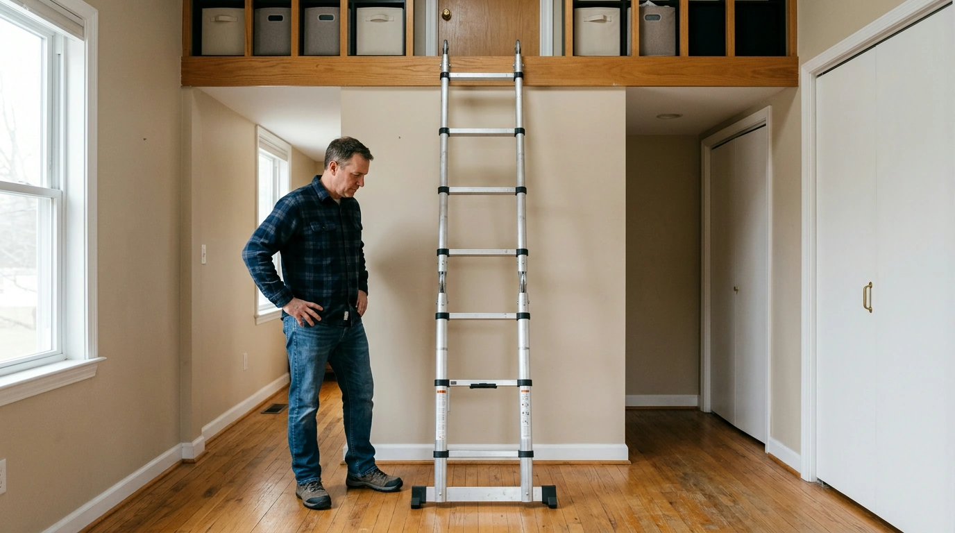 12.5ft Telescoping Ladder: Setup, Retraction & Storage