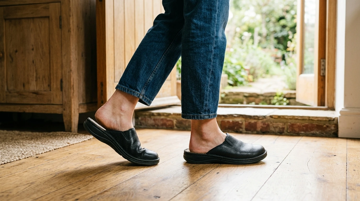 Birkenstock Women’s Leather Slippers: Black & Supportive