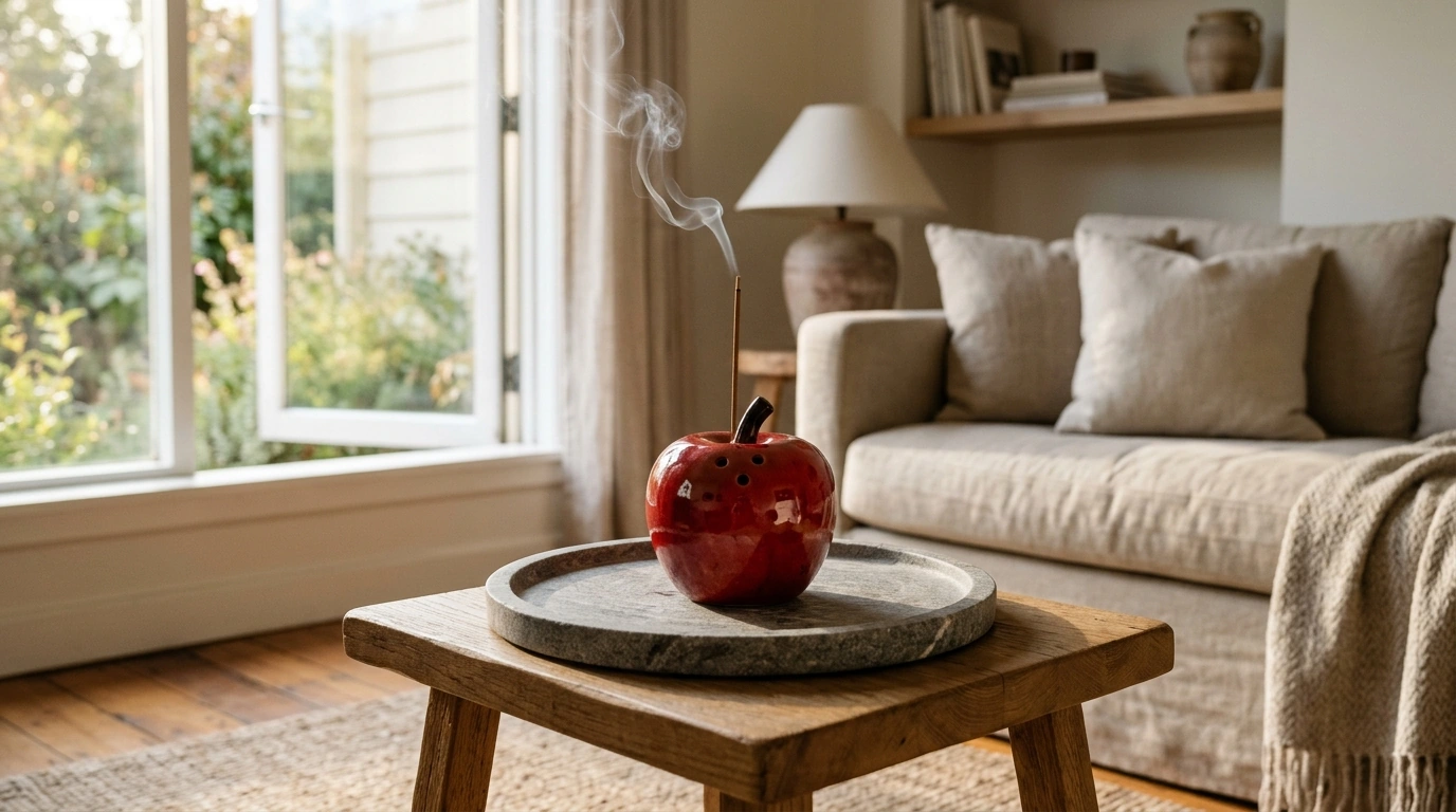 Ceramic Fruit Incense Burner for Living Room Decor