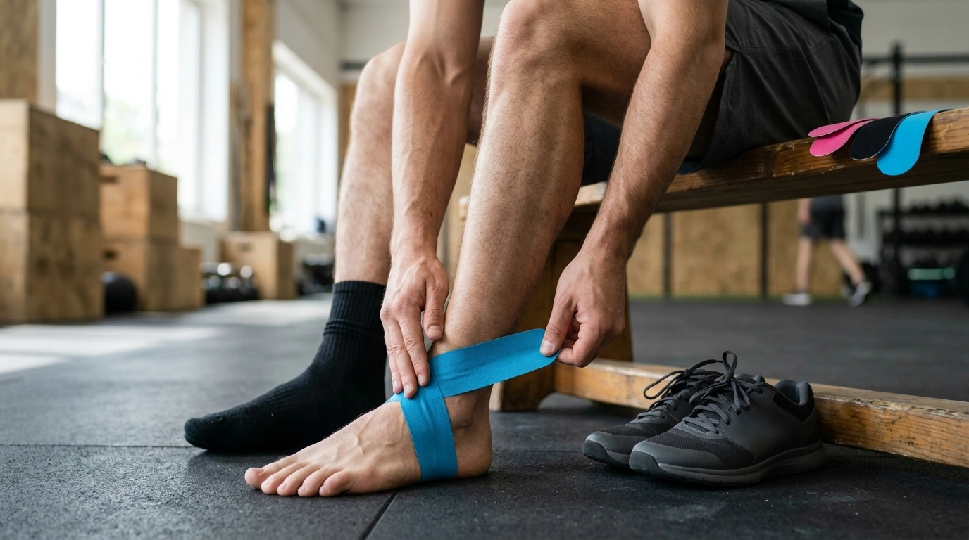 Precut Kinesiology Ankle Tape: 10 Pcs for Support