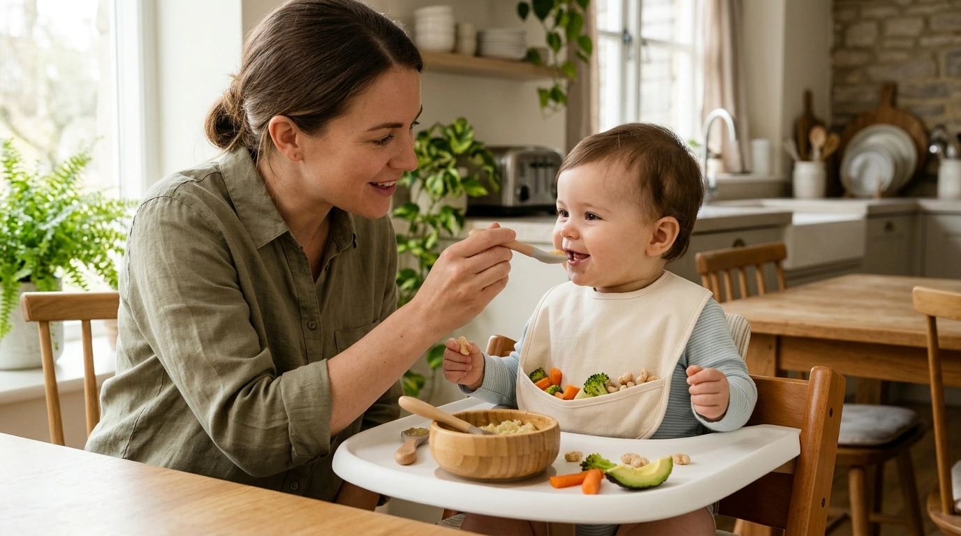 U-Shaped Baby Bib with Rice Pocket: A Feeding Guide