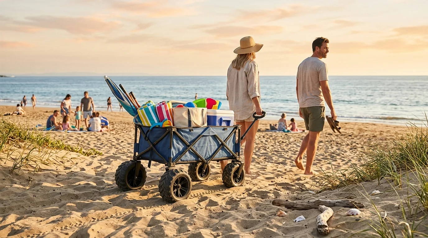 All-Terrain Collapsible Wagon: Wheels That Handle Sand